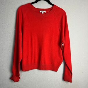 Another Love Maritza Raglan Red‎ Cotton Blend Crew Neck Pullover Sweater Size S